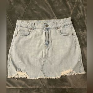 Mid rise jean skirt